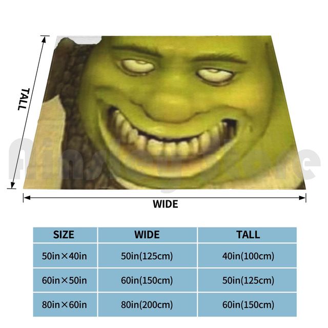 Shrek Meme Blanket Super Soft Warm Light Thin Shrek Shrek Meme